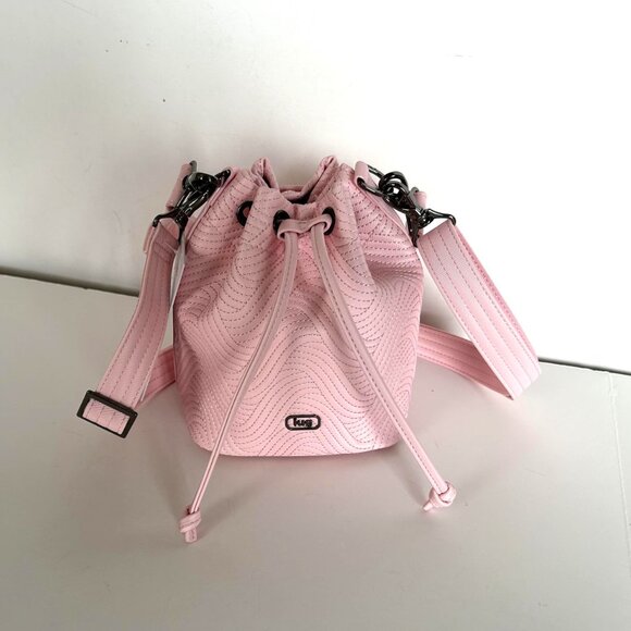 Lug Whirlybird Satin Luxe VL Crossbody Bag Bubble Pink Pastel Pink Bucket Bag - Picture 10 of 14